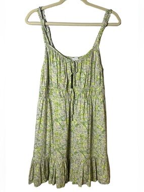 American Eagle Women's Lightweight Green Floral Sundress Size Large